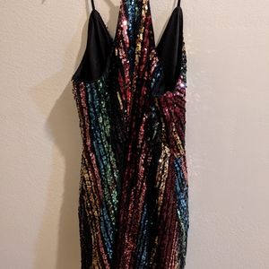 Multi colored sequin dress